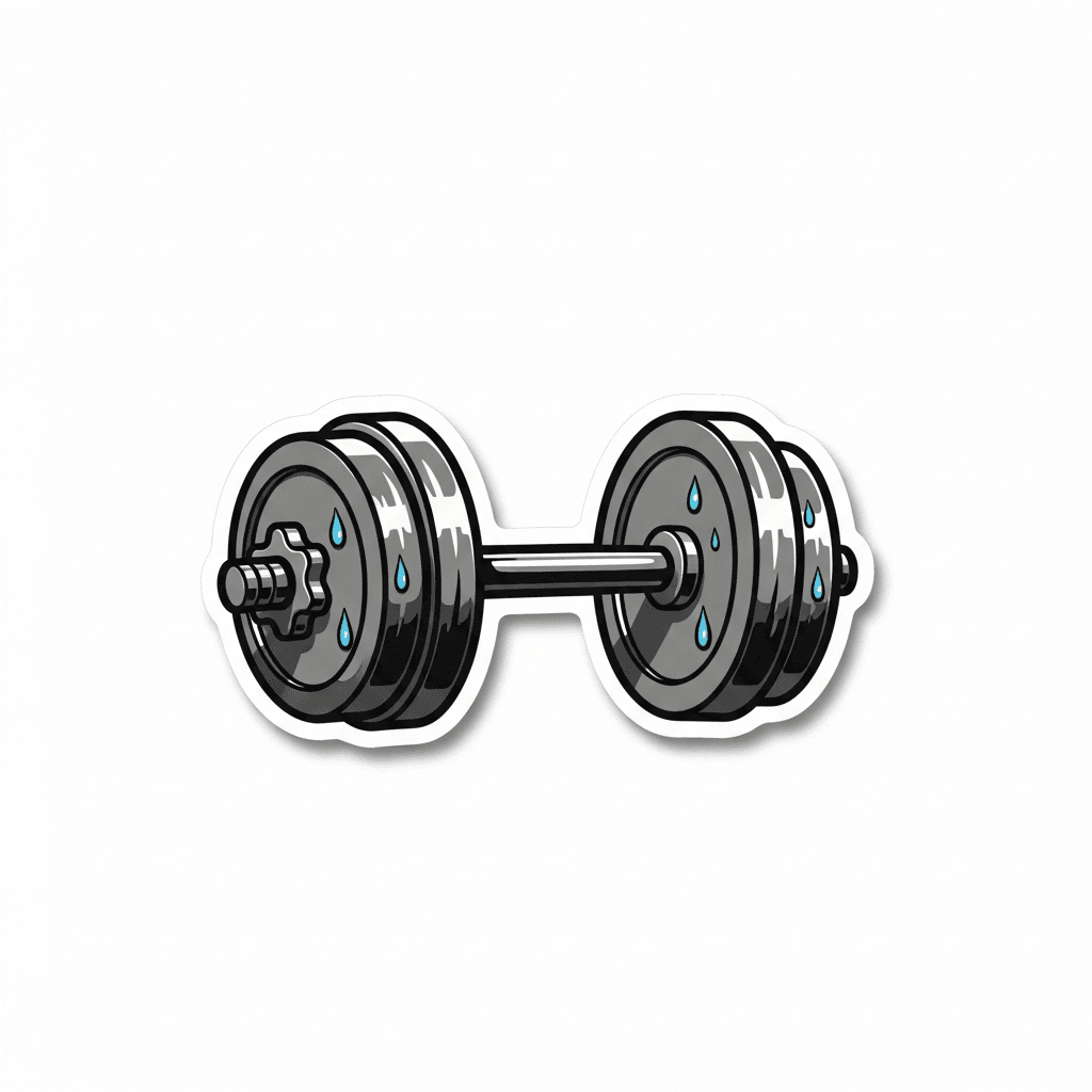 Hantel Sticker — Fitness