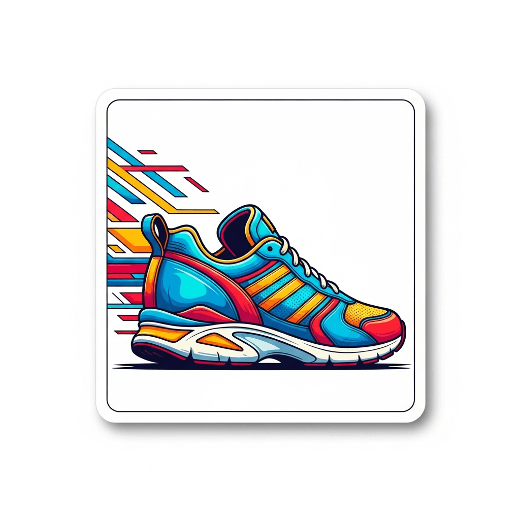 Laufschuh Sticker — Fitness