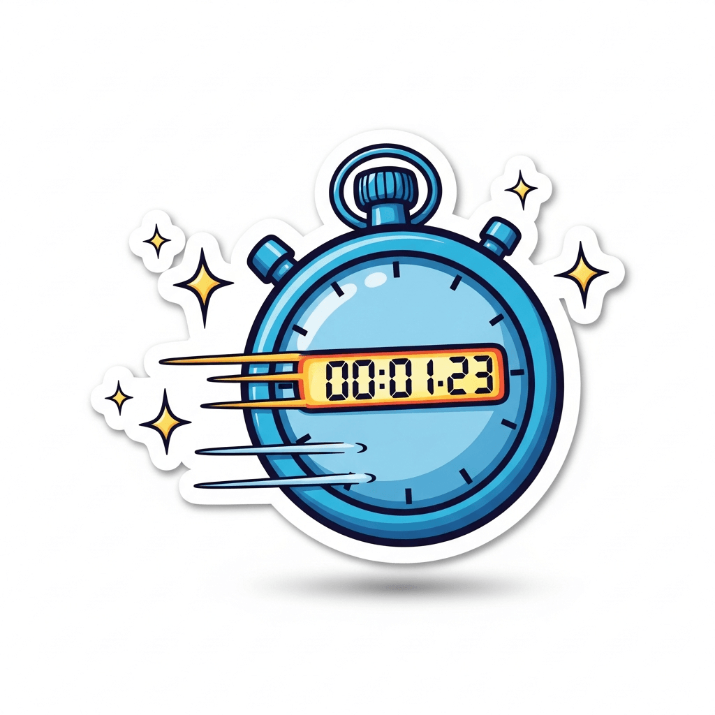 Stoppuhr Sticker — Fitness