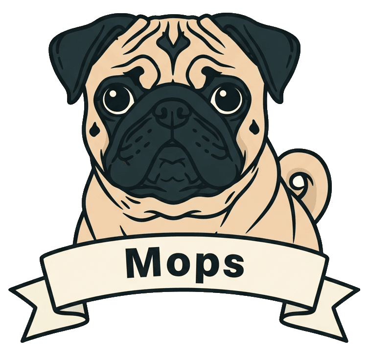 Mops Schriftzug — Mops