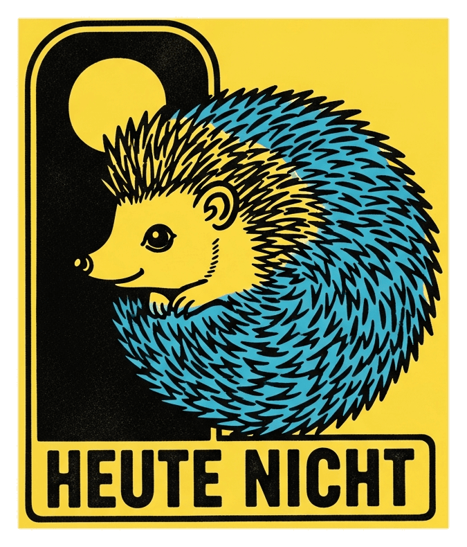 Heute nicht — Selbstironie