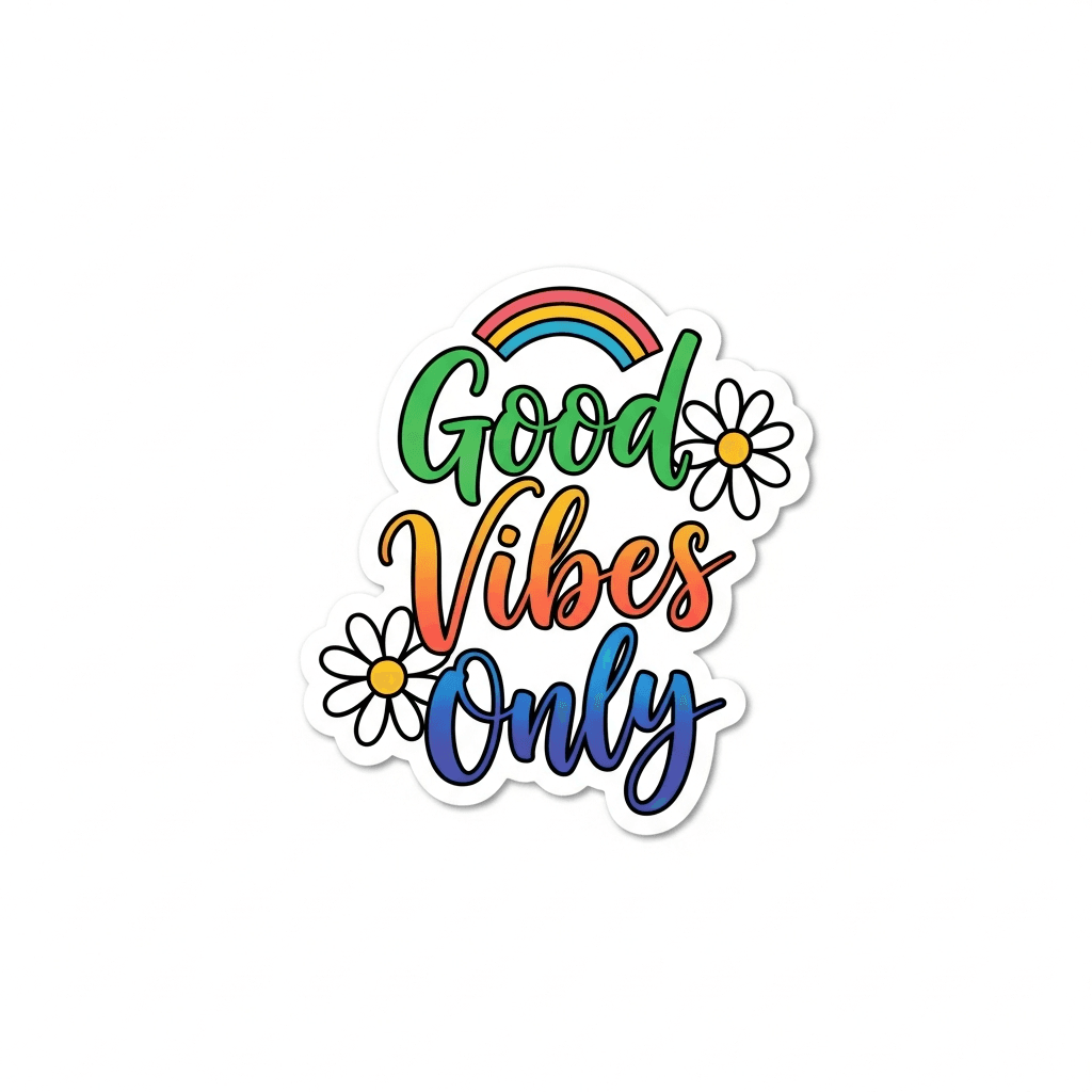 Good Vibes Rainbow — Sprüche