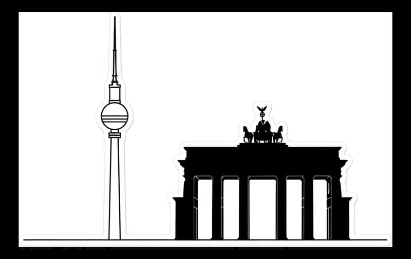 Berlin-Skyline — Aufkleber