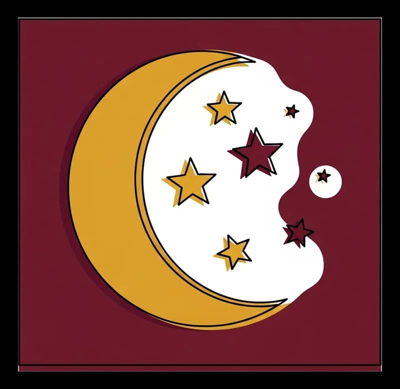 Boho-Mond — Aufkleber