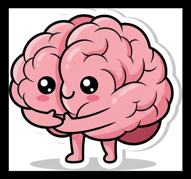 Brain-Hug-Cute — Aufkleber