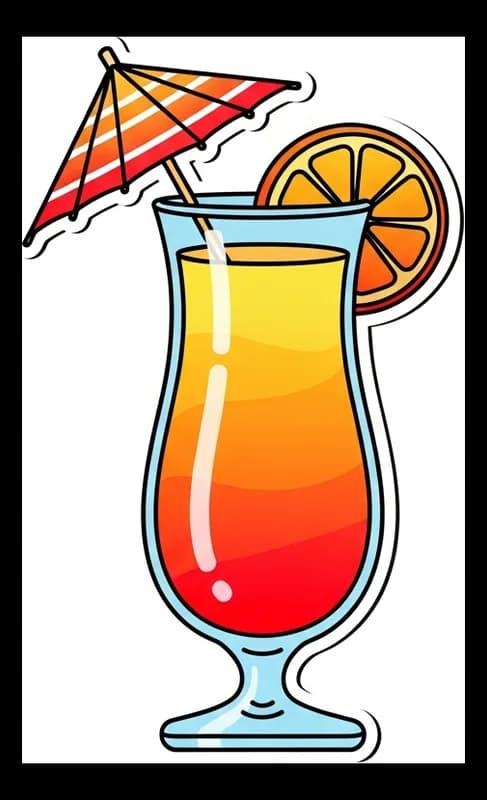 Cocktail-Sommer — Aufkleber