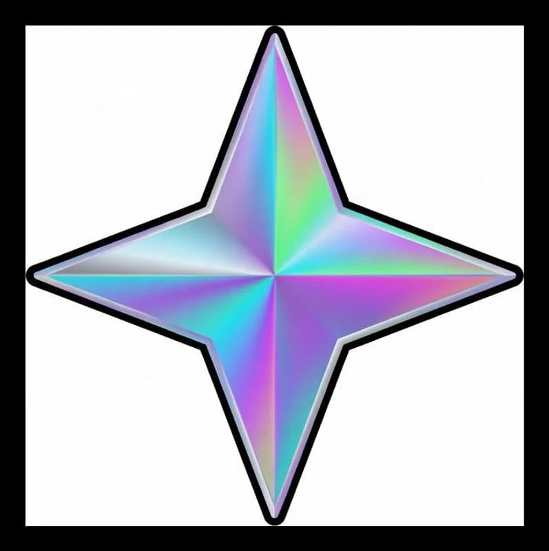 Cyber-Y2K-Stern — Aufkleber