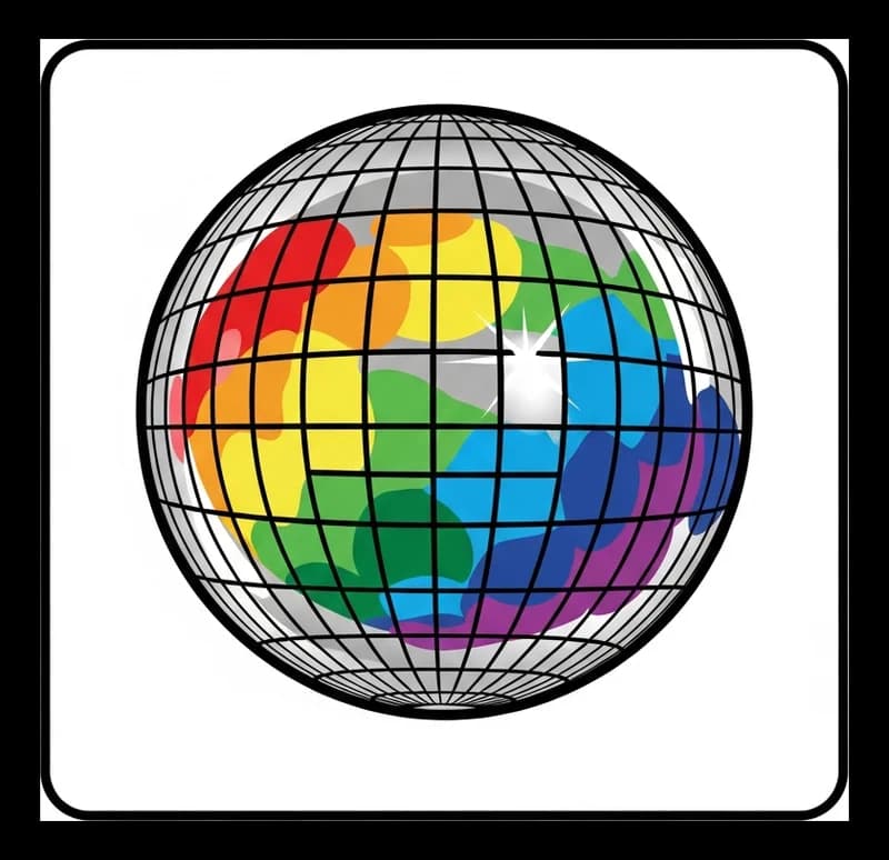 Disco-Kugel-Mini — Aufkleber