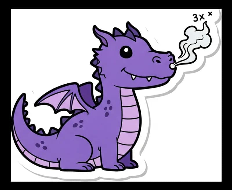 Drache-Mini — Aufkleber
