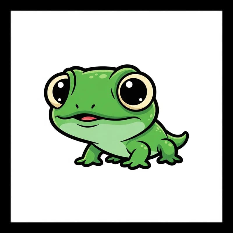 Echsen-Gecko — Aufkleber