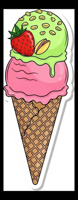 Eiscreme-Cone — Aufkleber