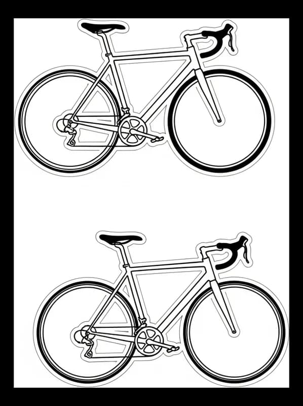 Fahrrad-Linie — Aufkleber