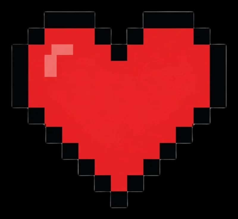 Pixel Life Heart — Aufkleber