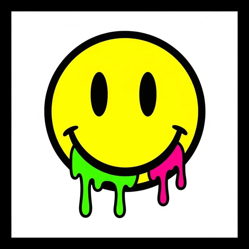 Graffiti-Smiley — Aufkleber