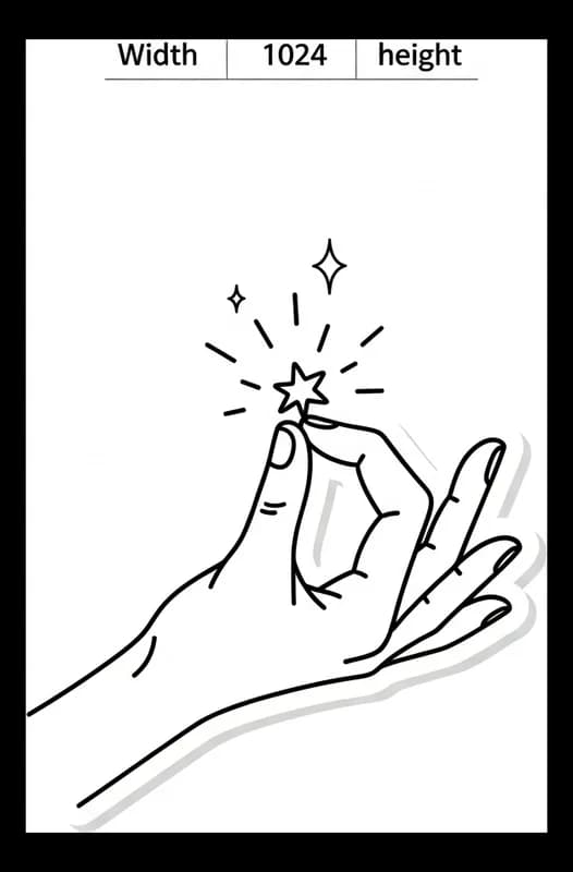 Hand-Sterne — Aufkleber