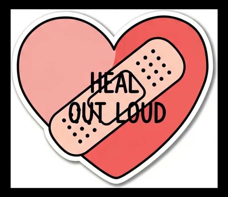 Heal-Loud-Heart — Aufkleber
