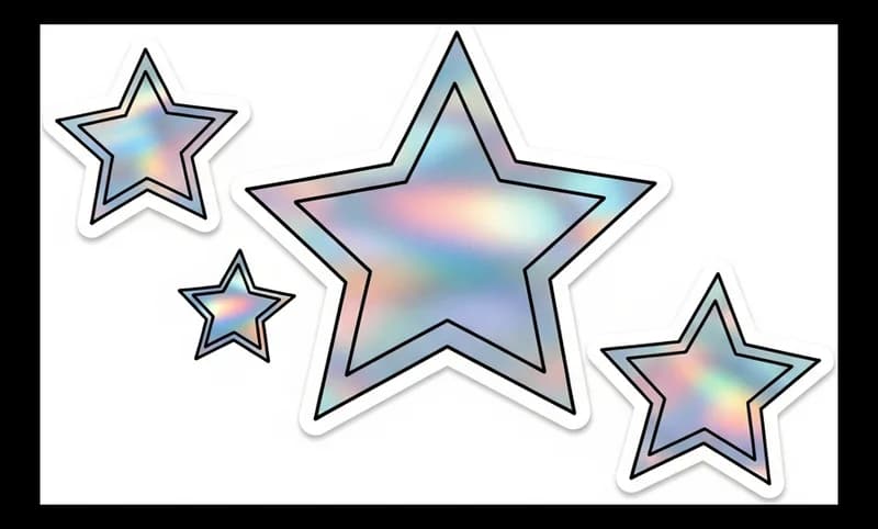Holo-Star-Trio — Aufkleber