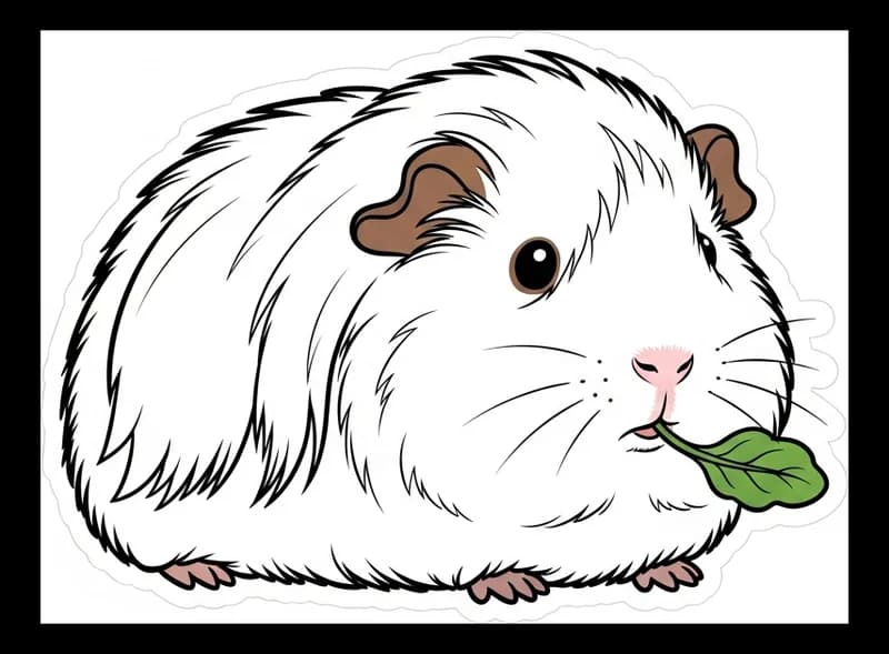 Meerschwein-Fluffy — Aufkleber