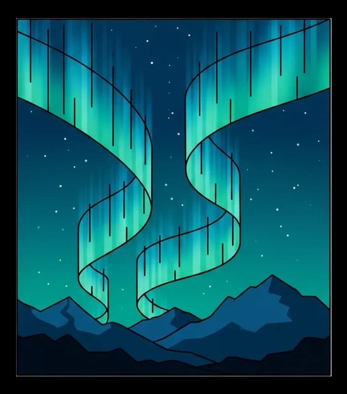 Nordlicht-Aurora — Aufkleber