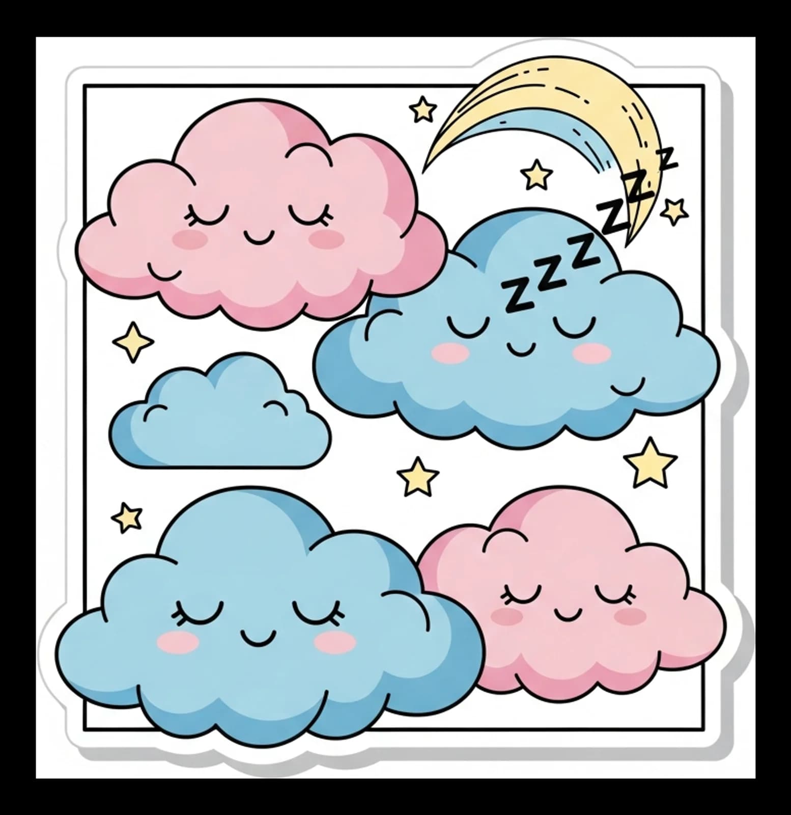 Pastell-Wolken-Set 2