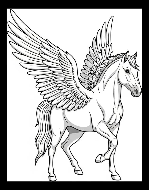 Pferd-Pegasus — Aufkleber