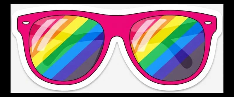 Retro-Sonnenbrille — Aufkleber