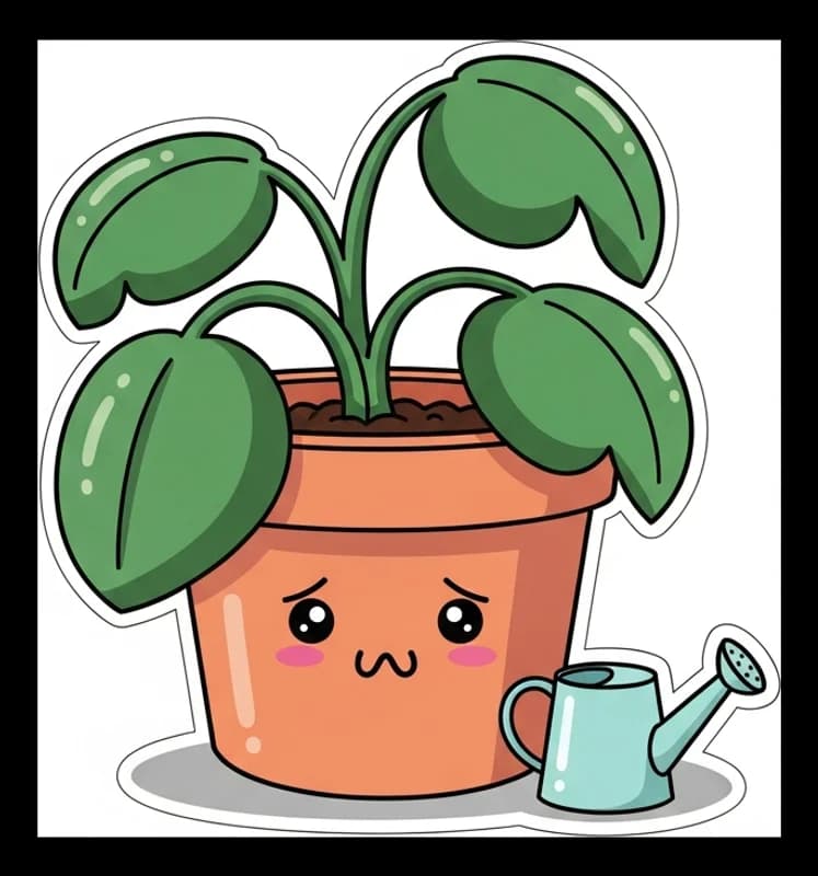 Sad-Plant-Cute — Aufkleber