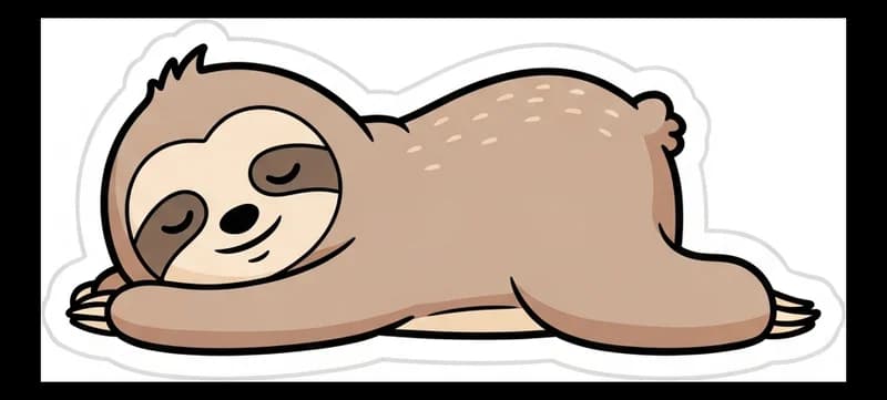 Sloth-Yoga — Aufkleber