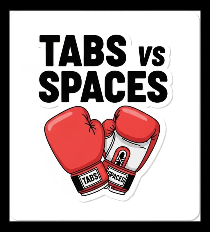 Tabs-vs-Spaces — Aufkleber
