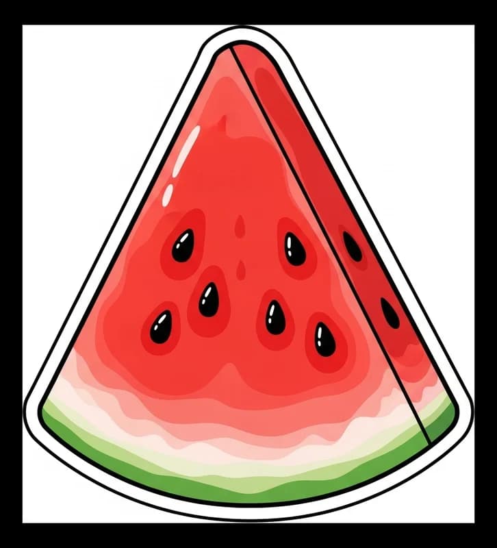 Wassermelone-Slice — Aufkleber