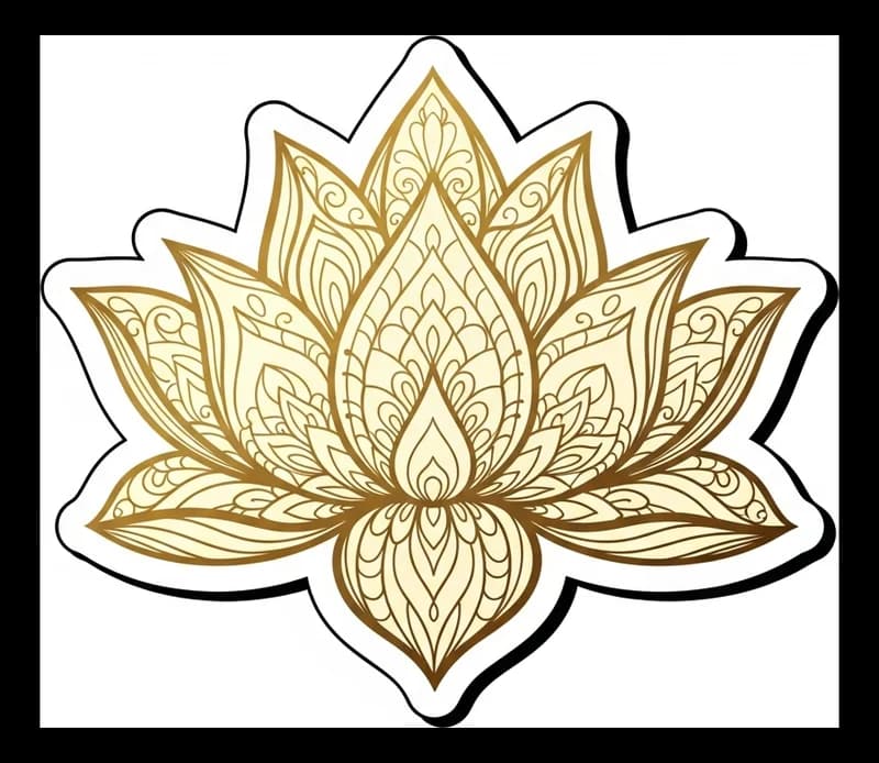 Yoga-Lotus — Aufkleber