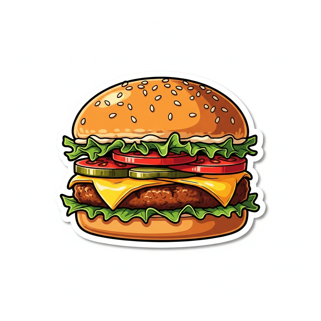 Burger Sticker — Essen & Trinken