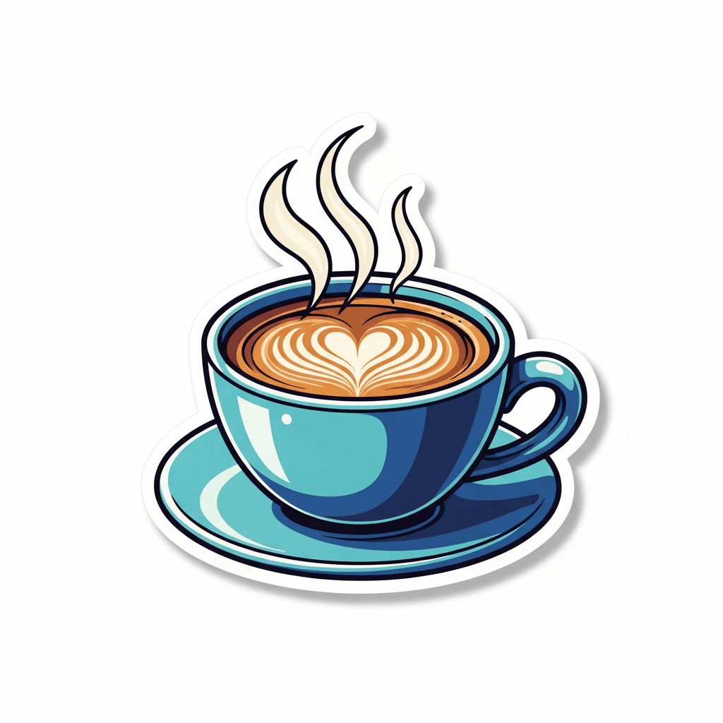 Kaffeetasse Sticker — Essen & Trinken