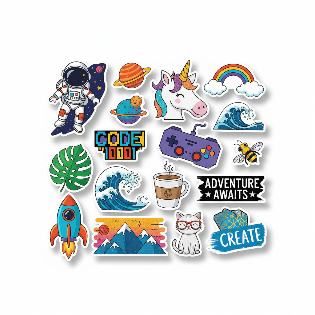 Laptop-Sticker Set — Aufkleber