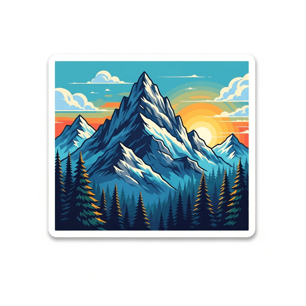 Berge Sticker — Reisen
