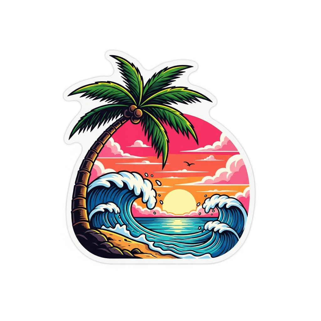 Strand Sticker — Reisen