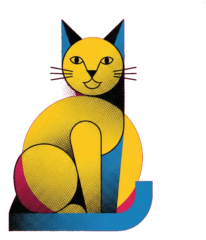 Bauhaus-Katze — Retro