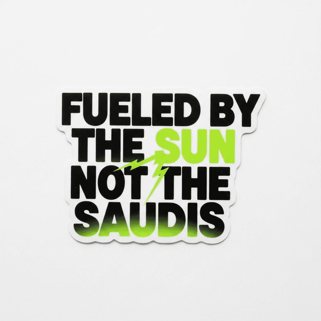 Fueled By The Sun Not The Saudis — Tesla