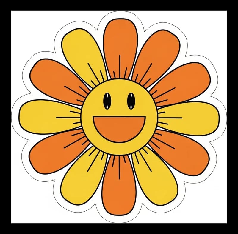 70s-Daisy-Power — Aufkleber
