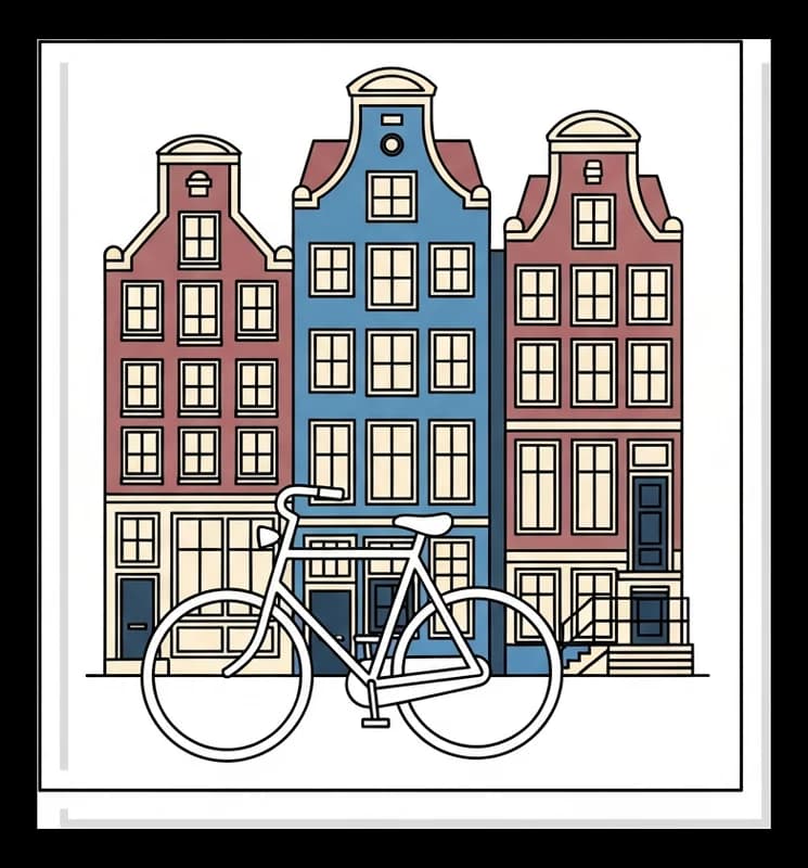 Amsterdam-Grachten — Aufkleber