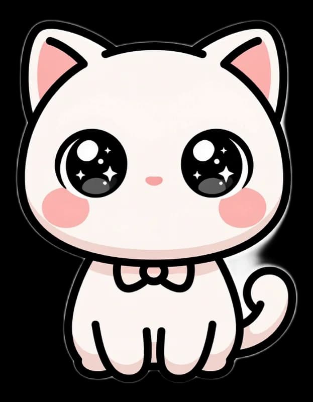 Chibi Katze Kawaii — Aufkleber