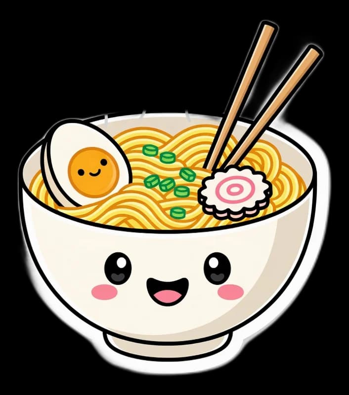 Kawaii Ramen Bowl — Aufkleber
