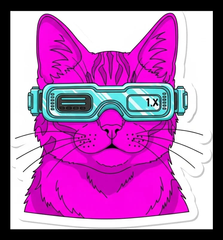 Cybercat-Y2K — Aufkleber