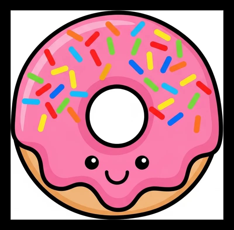 Donut-Glitzer — Aufkleber