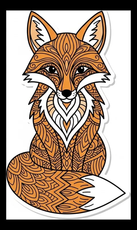Fox-Boho — Aufkleber