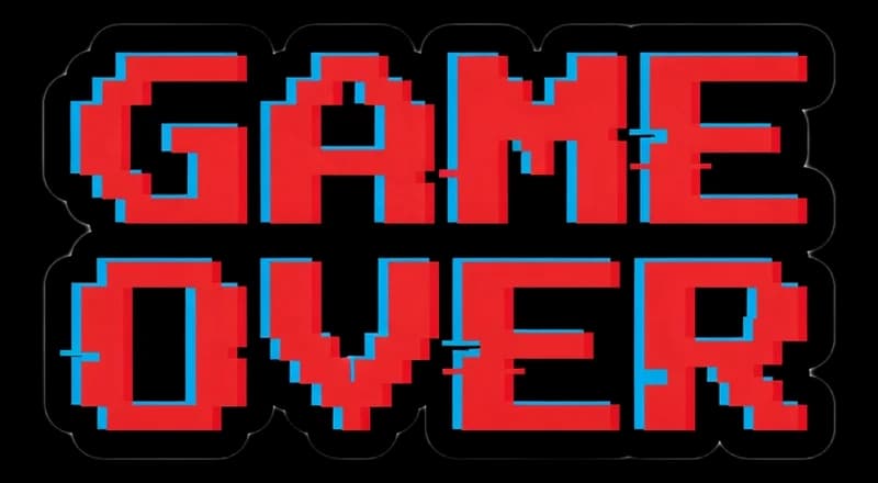 Game Over Glitch — Aufkleber