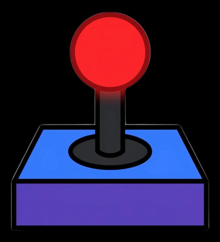 Retro Arcade Joystick — Aufkleber