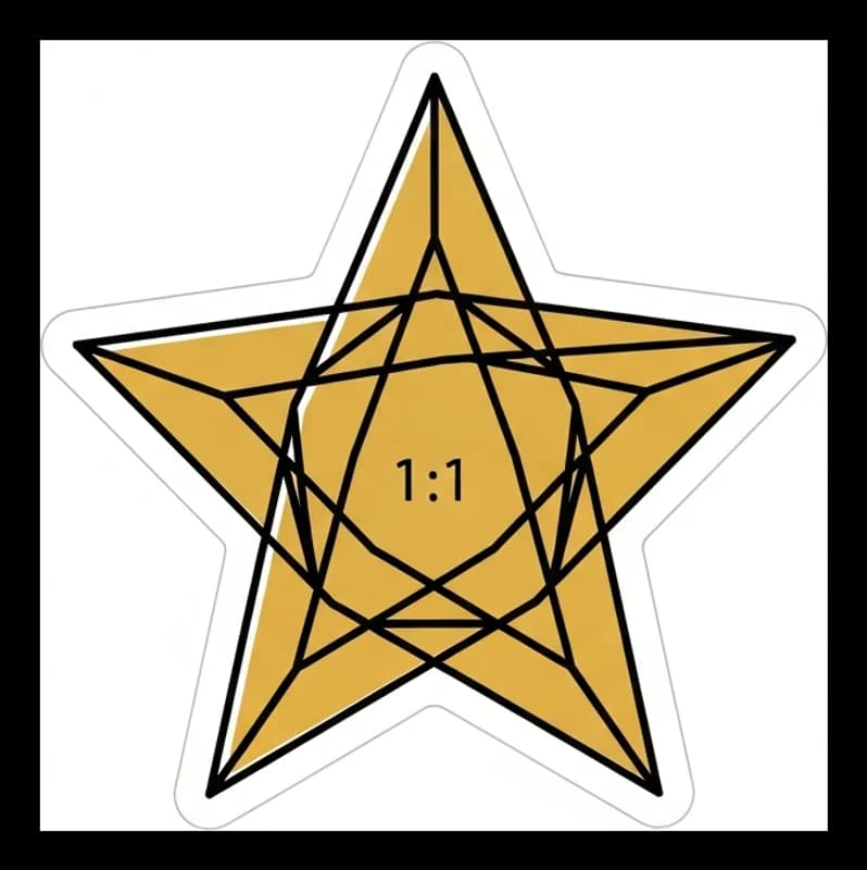 Geometrie-Stern — Aufkleber