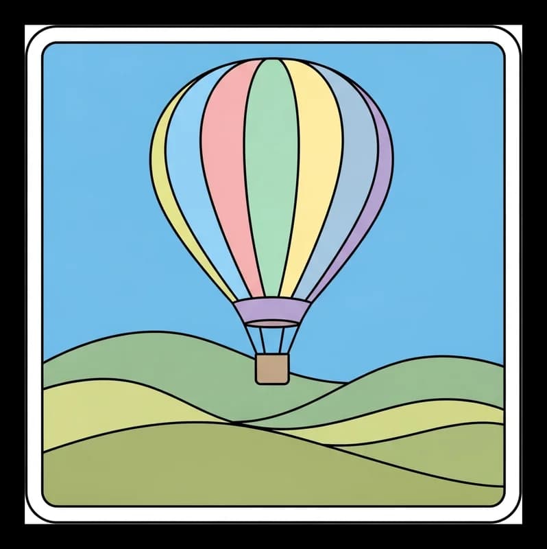 Heissluftballon — Aufkleber