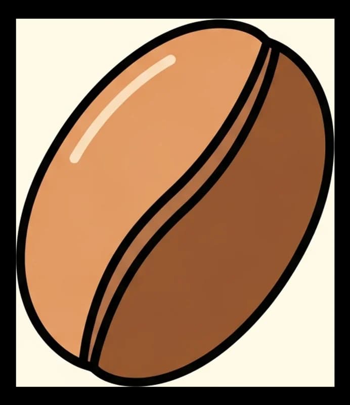 Kaffee-Bohne — Aufkleber